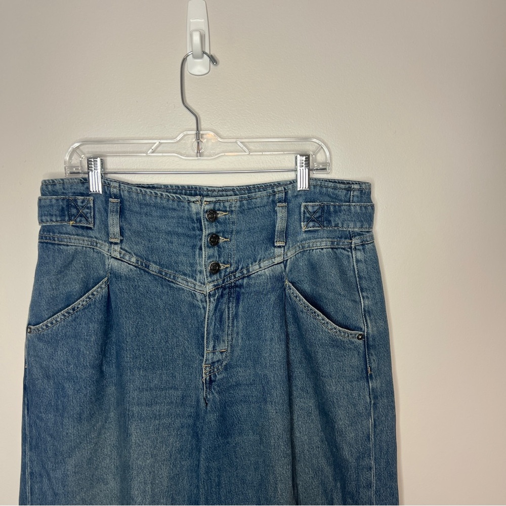Free People Super Sweeper Wide Leg Jeans Size Medium - Picture 4 of 9